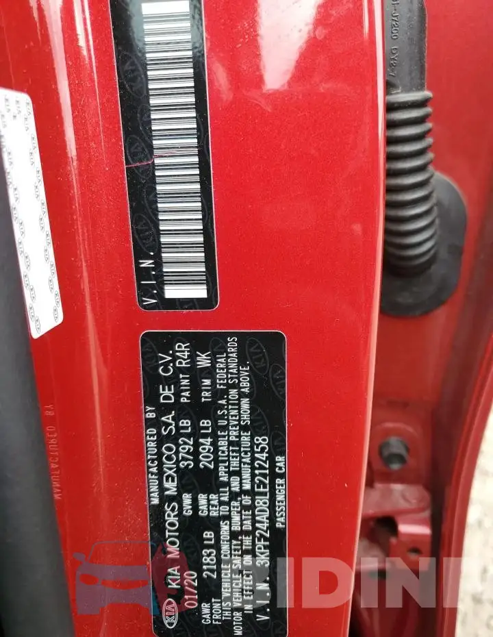 3KPF24AD8LE212458 Photo# 12