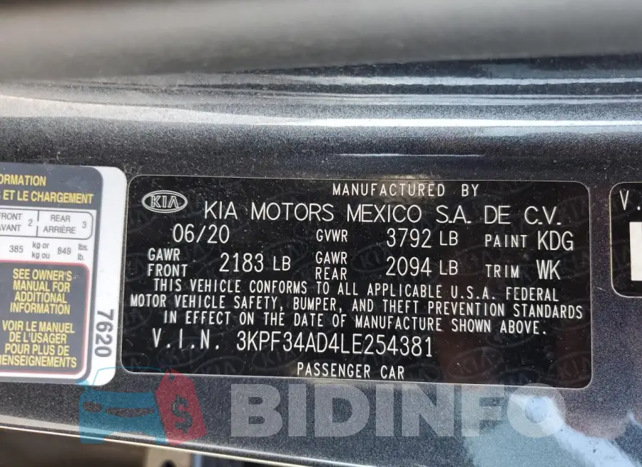 3KPF34AD4LE254381 Photo# 12