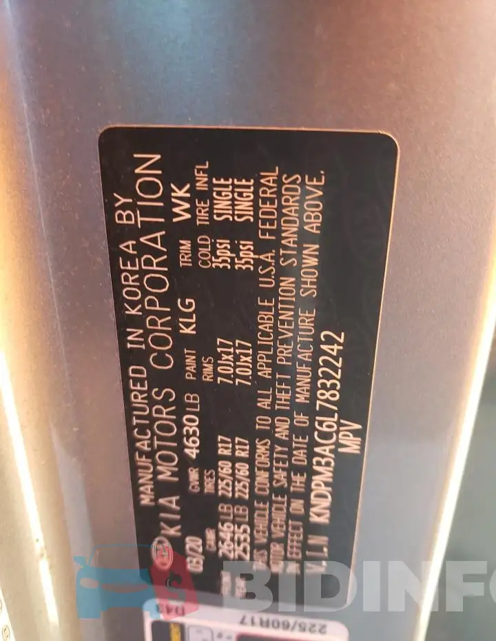 KNDPM3AC6L7832242 Photo# 12
