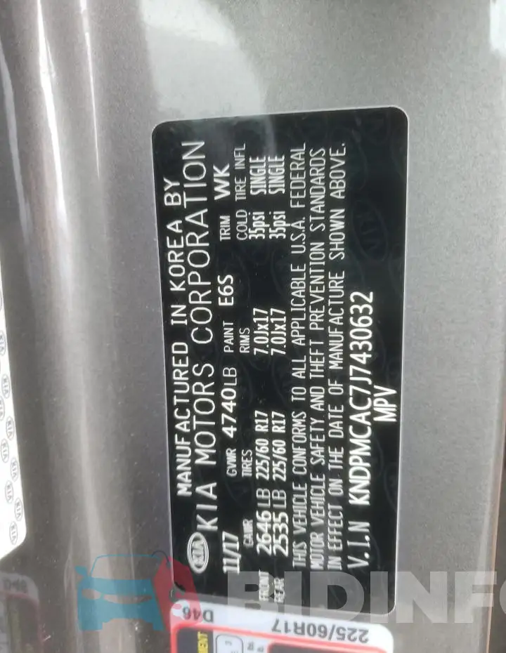 KNDPMCAC7J7430632 Photo# 13