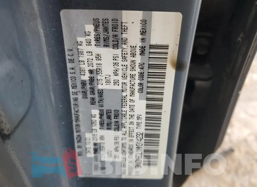 3MVDMBDL1MM314232 Photo# 13