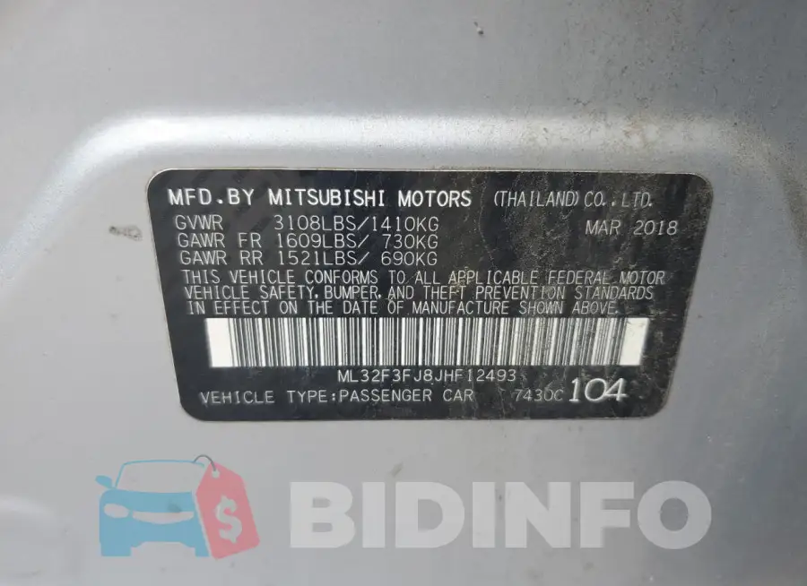 ML32F3FJ8JHF12493 Photo# 12