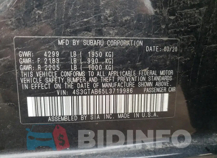 4S3GTAB65L3719986 Photo# 12