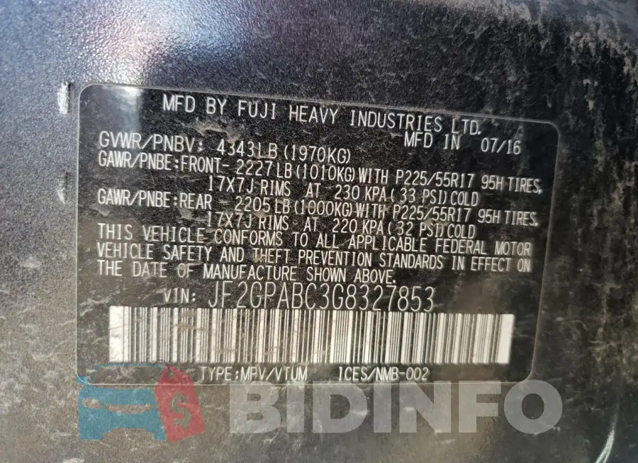 JF2GPABC3G8327853 Photo# 12