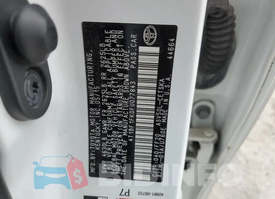 4T1BF1FK0FU077843 Photo# 13