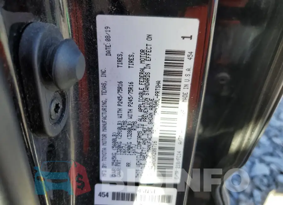 5TFCZ5AN1KX208716 Photo# 12