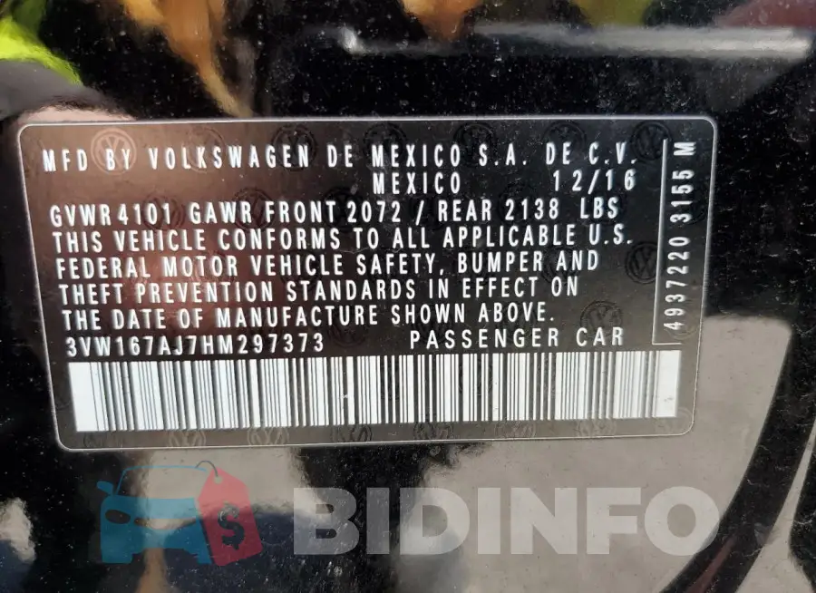 3VW167AJ7HM297373 Photo# 12