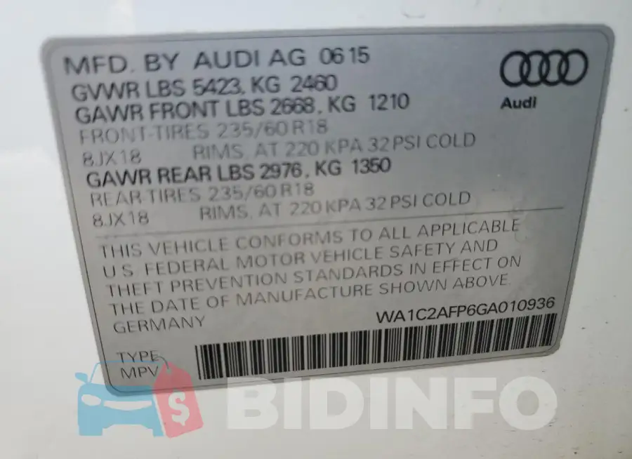 WA1C2AFP6GA010936 Photo# 13
