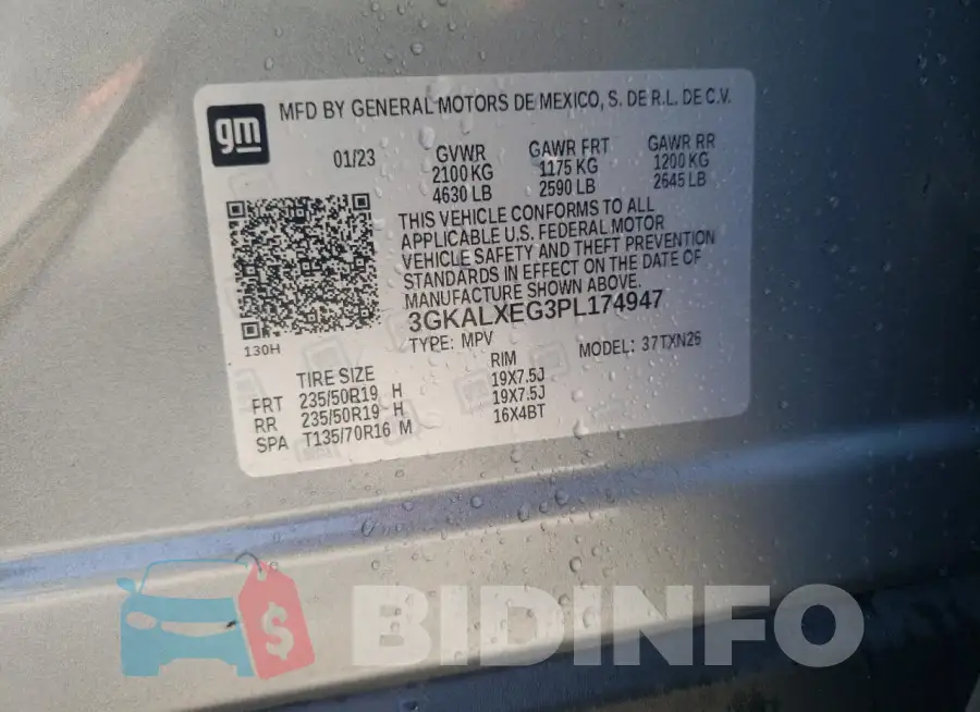 3GKALXEG3PL174947 Photo# 14