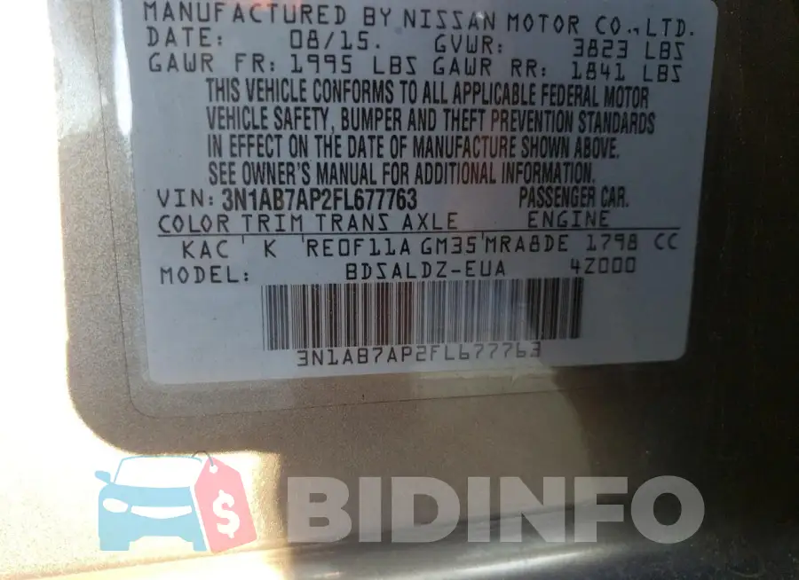 3N1AB7AP2FL677763 Photo# 12