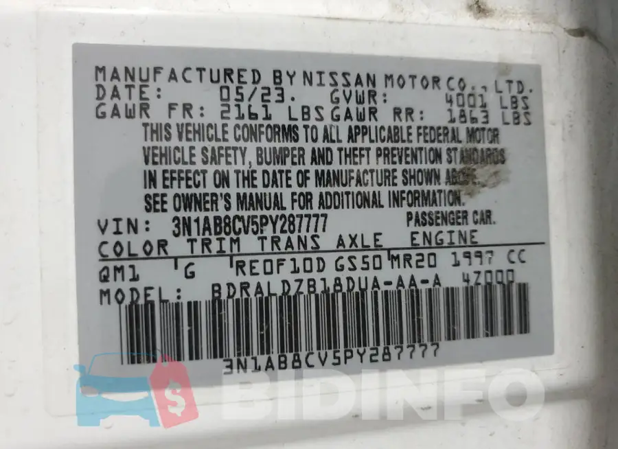 3N1AB8CV5PY287777 Photo# 12