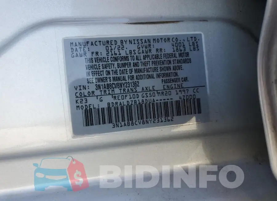 3N1AB8CV8NY231362 Photo# 12