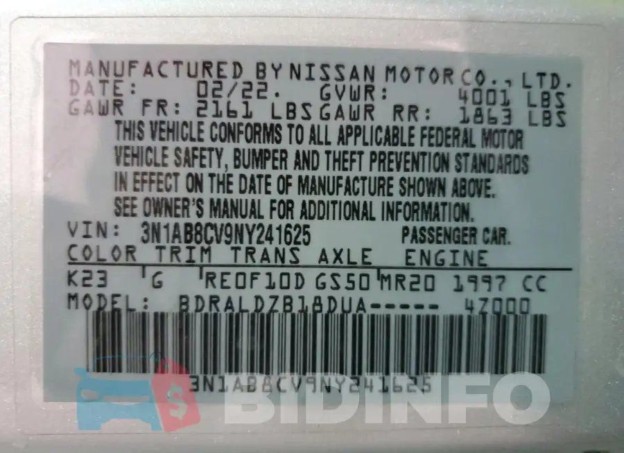 3N1AB8CV9NY241625 Photo# 13