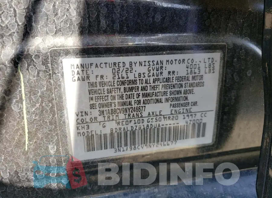 3N1AB8CV9NY246677 Photo# 12