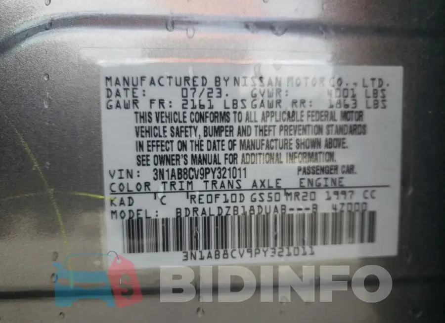3N1AB8CV9PY321011 Photo# 12