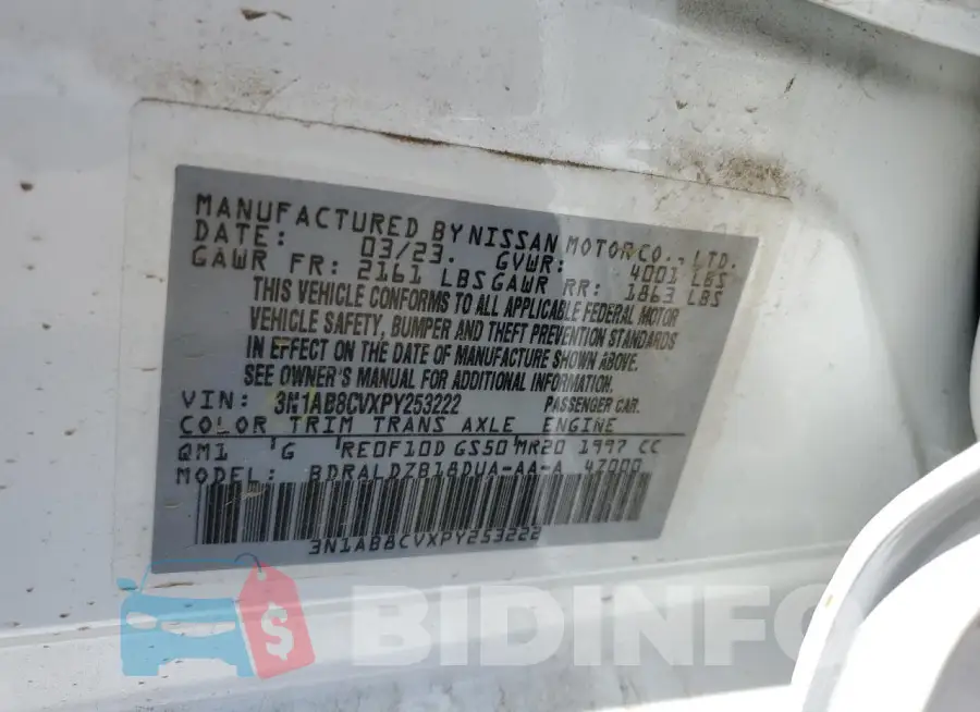 3N1AB8CVXPY253222 Photo# 13