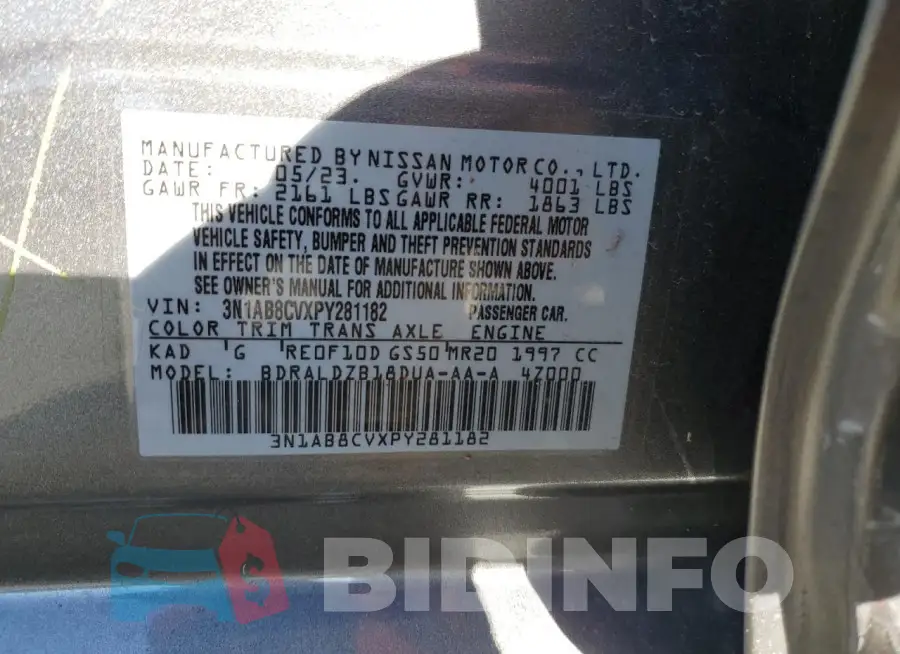 3N1AB8CVXPY281182 Photo# 13