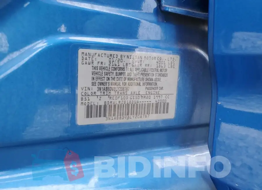 3N1AB8DV8LY208787 Photo# 13