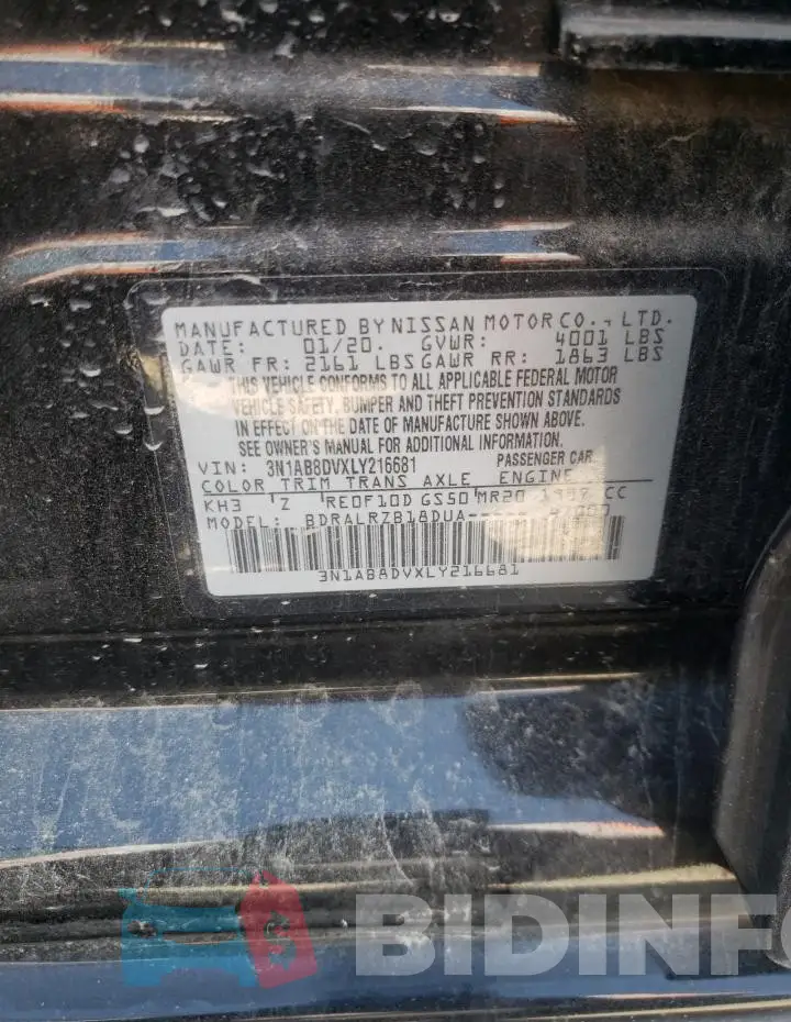 3N1AB8DVXLY216681 Photo# 12