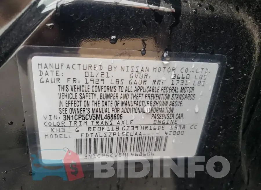 3N1CP5CV5ML468606 Photo# 12