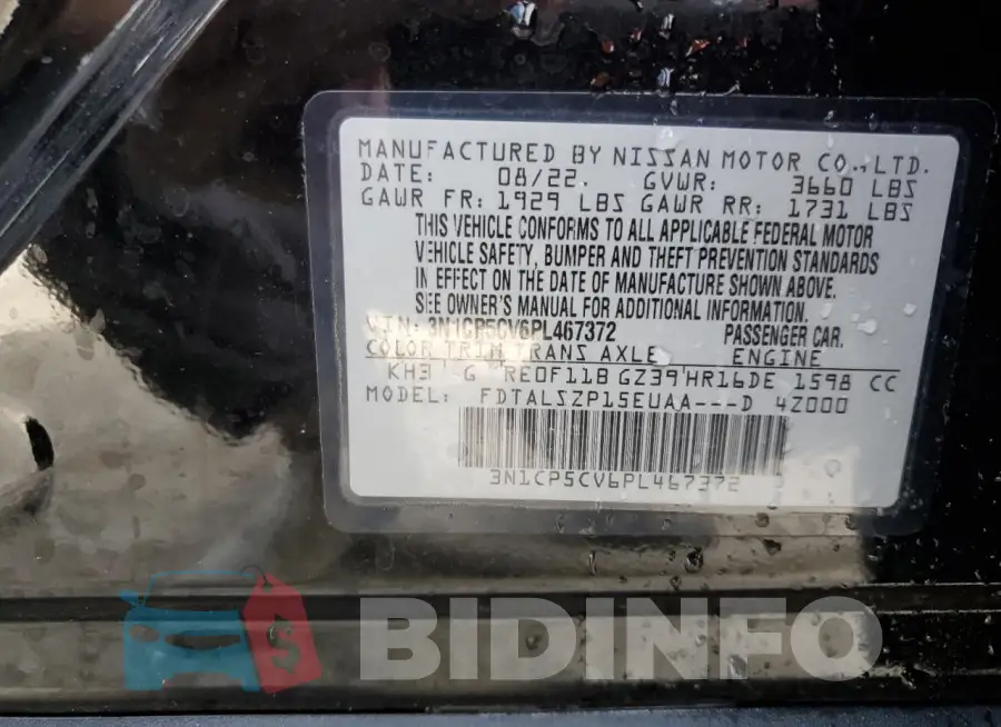 3N1CP5CV6PL467372 Photo# 13