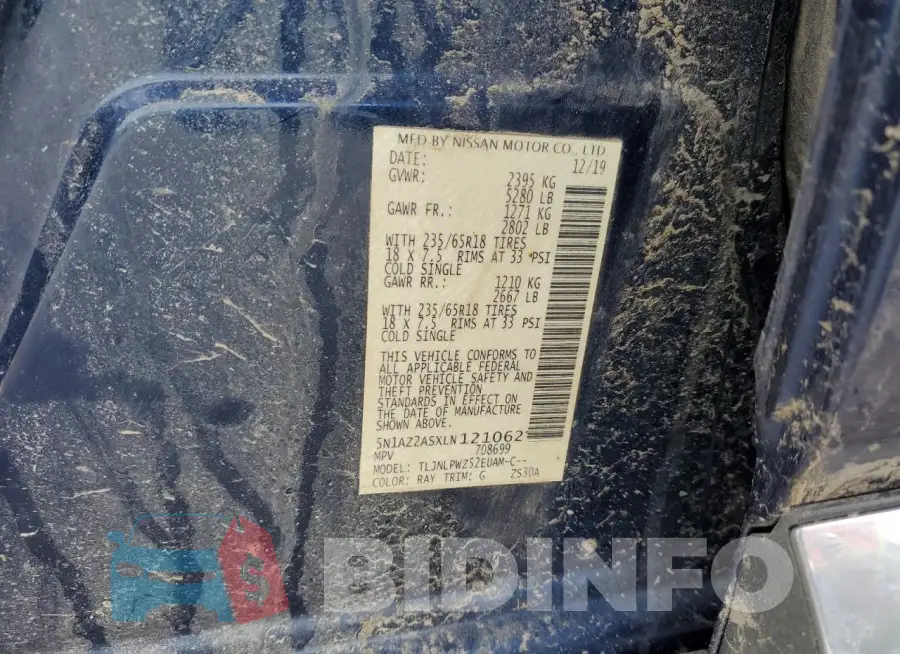 5N1AZ2ASXLN121062 Photo# 14