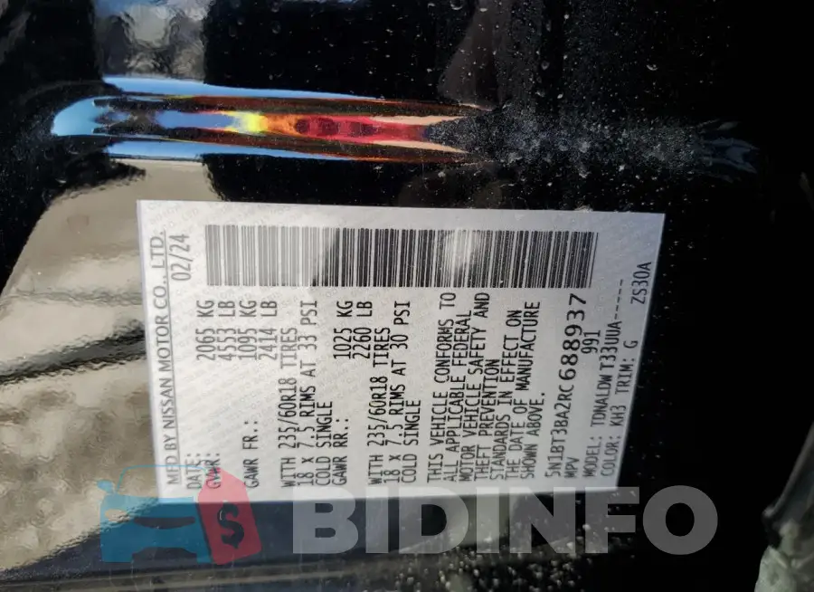 5N1BT3BA2RC688937 Photo# 14