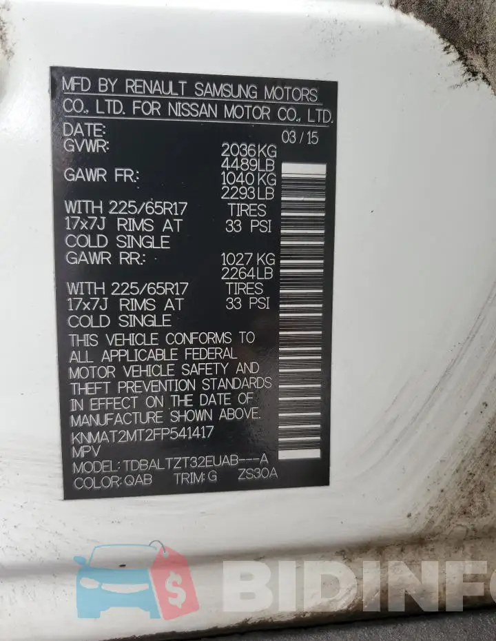 KNMAT2MT2FP541417 Photo# 13