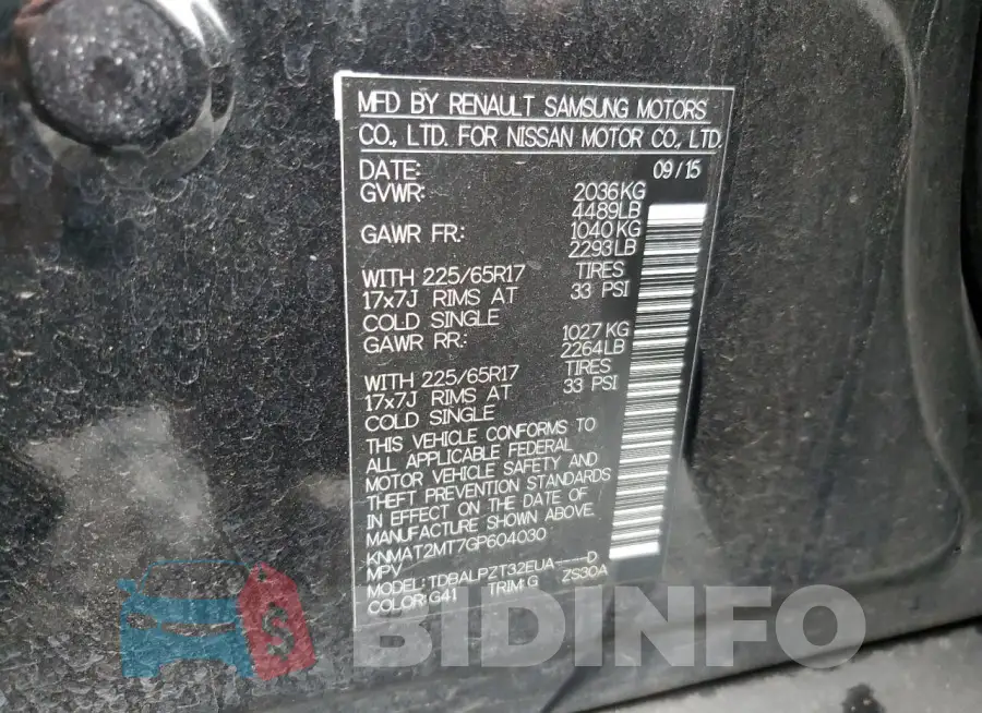 KNMAT2MT7GP604030 Photo# 12
