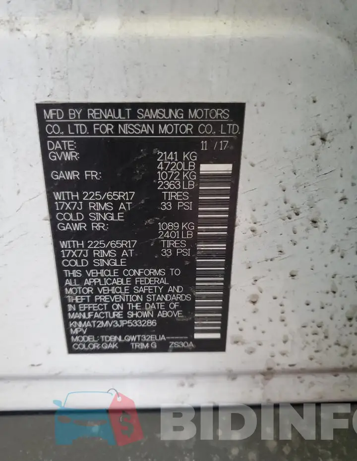 KNMAT2MV3JP533286 Photo# 12