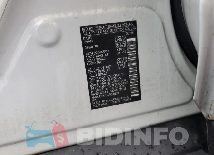 KNMAT2MV5GP698183 Photo# 13