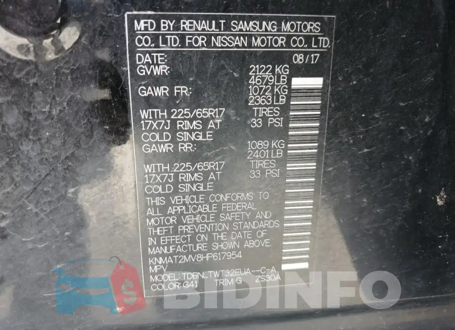 KNMAT2MV8HP617954 Photo# 13