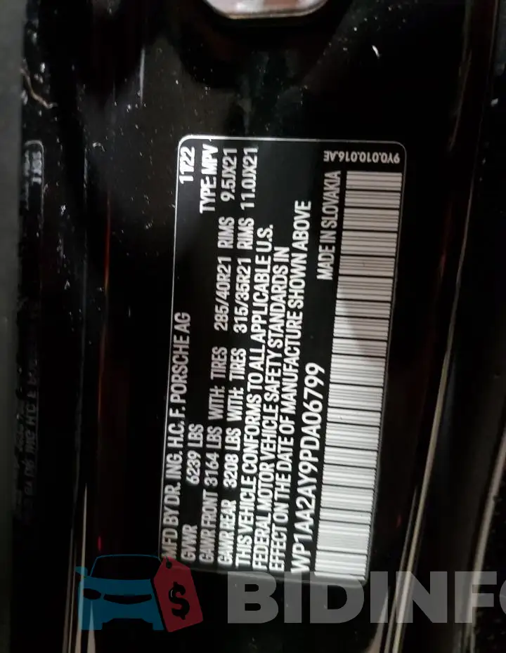 WP1AA2AY9PDA06799 Photo# 12