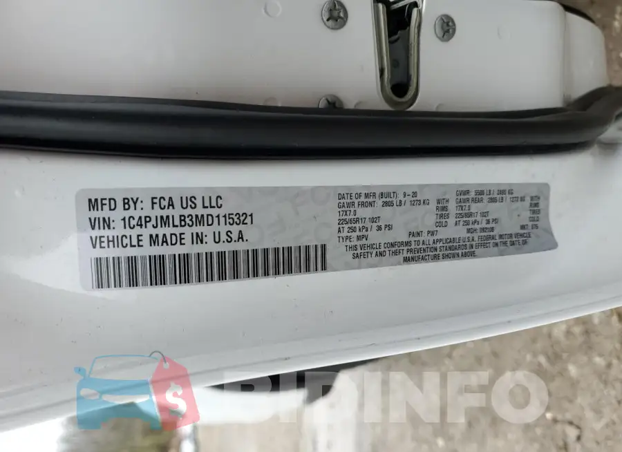 1C4PJMLB3MD115321 Photo# 12