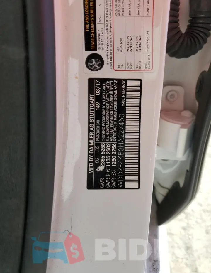 WDDZF4KB3HA227450 Photo# 12