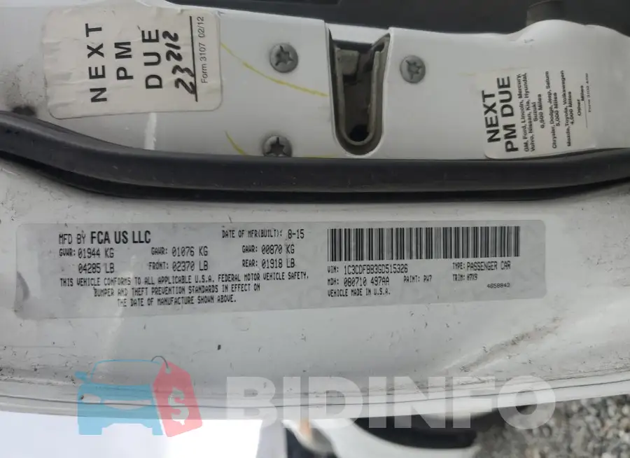 1C3CDFBB3GD515326 Photo# 12