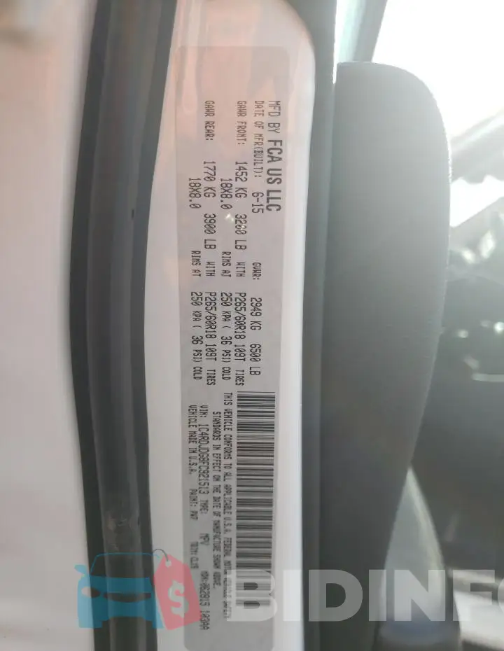 1C4RDJDG8FC921513 Photo# 12