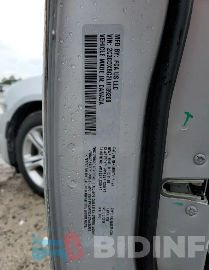 2C3CDXBG2LH189209 Photo# 13