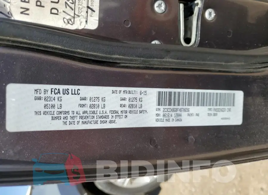 2C3CDXBG8FH870656 Photo# 13