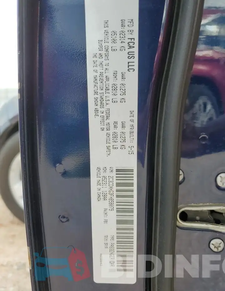 2C3CDXHG3FH858079 Photo# 12