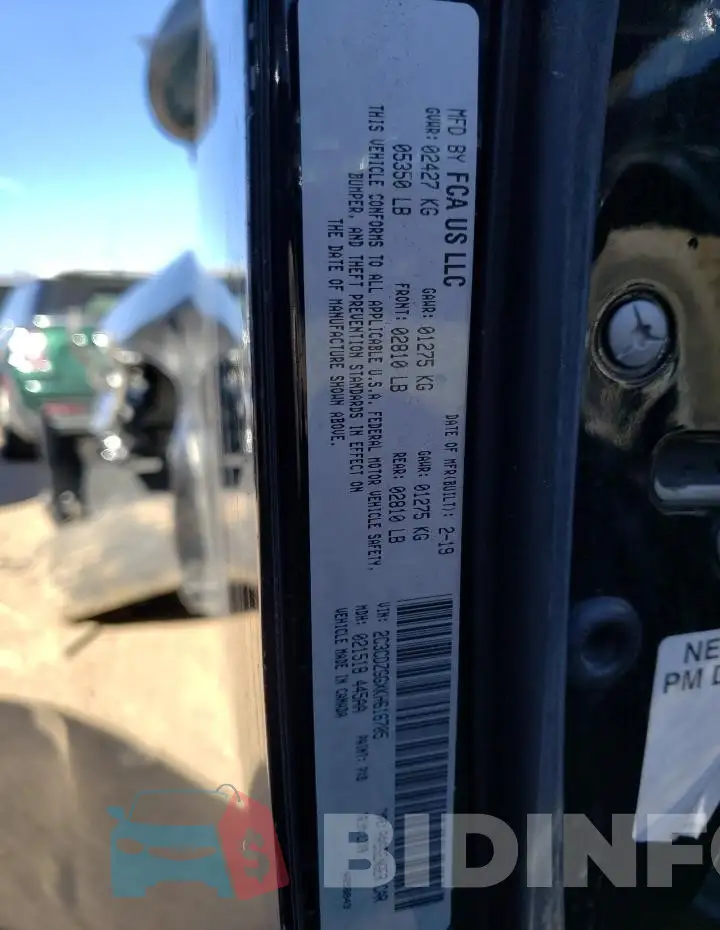 2C3CDZGGXKH616705 Photo# 12