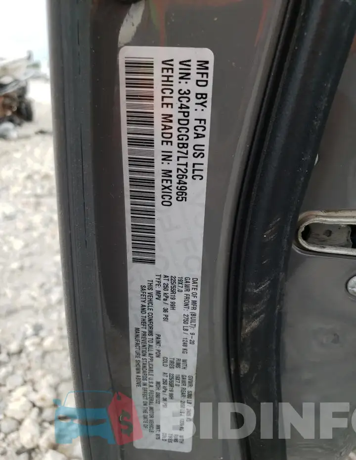 3C4PDCGB7LT264965 Photo# 14