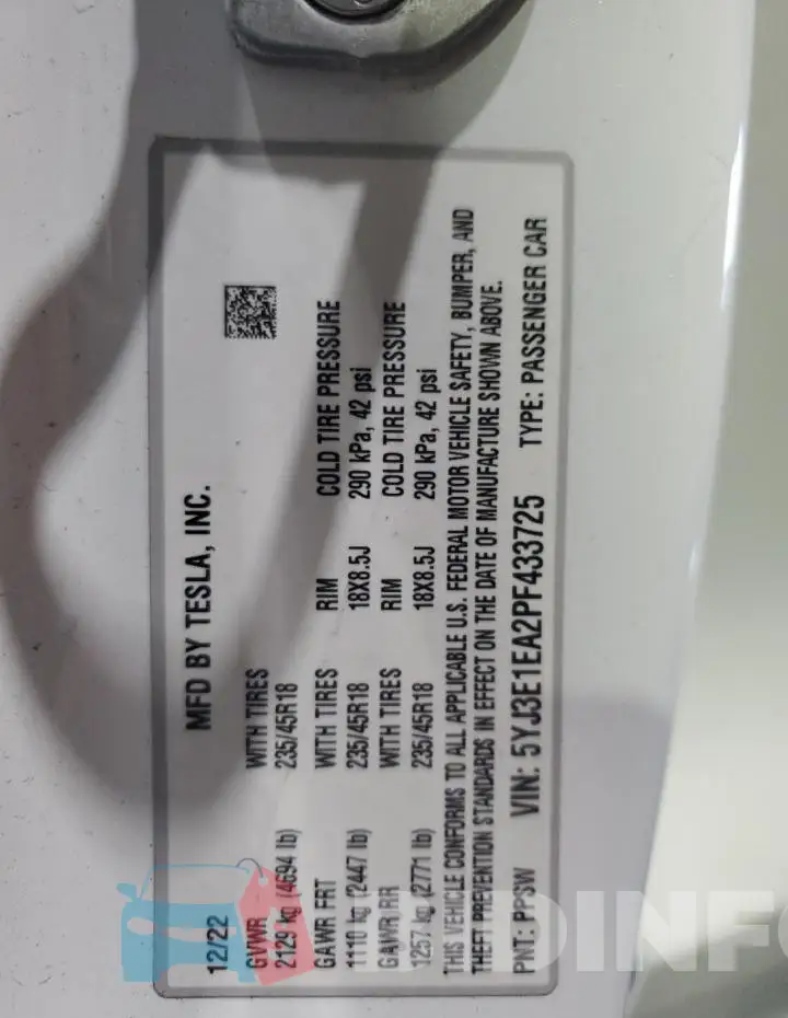 5YJ3E1EA2PF433725 Photo# 12