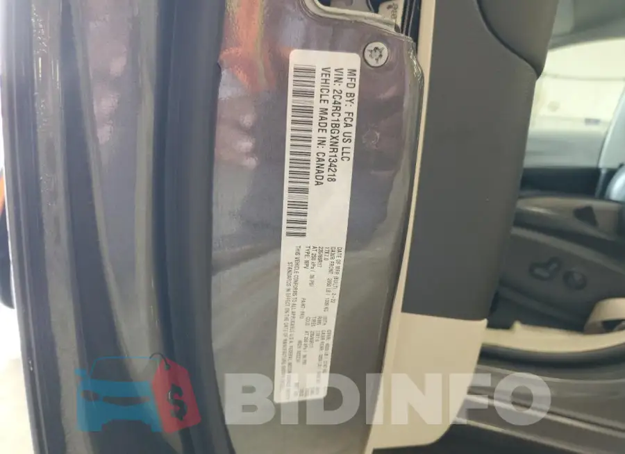 2C4RC1BGXNR134218 Photo# 13