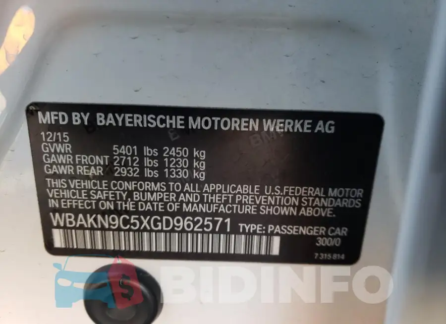 WBAKN9C5XGD962571 Photo# 13