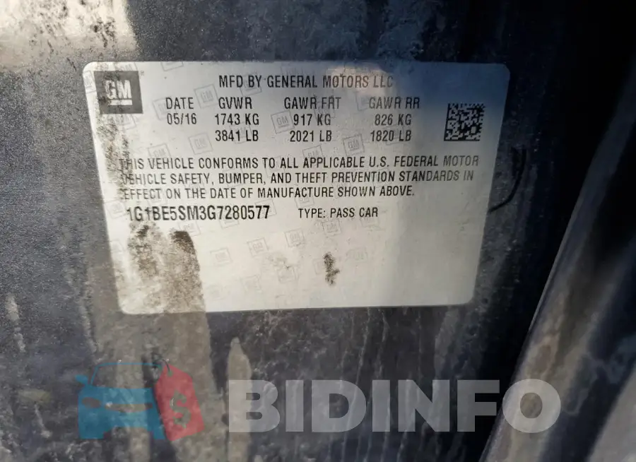 1G1BE5SM3G7280577 Photo# 12