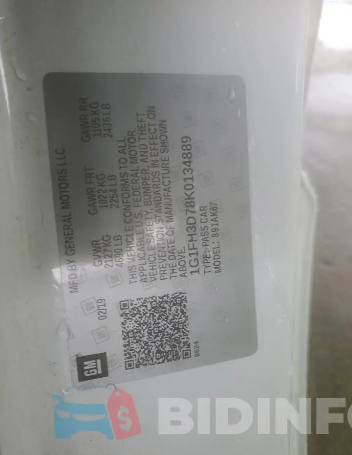 1G1FH3D78K0134889 Photo# 12