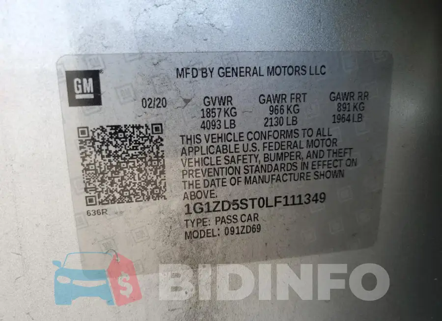 1G1ZD5ST0LF111349 Photo# 12