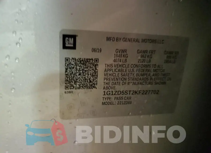 1G1ZD5ST2KF227702 Photo# 12