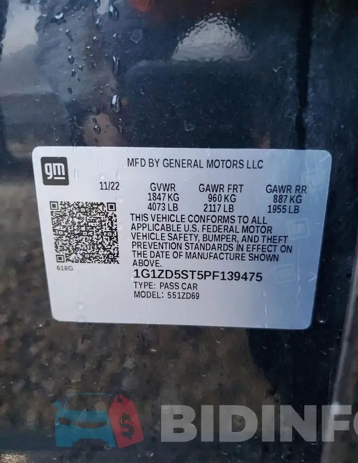 1G1ZD5ST5PF139475 Photo# 13